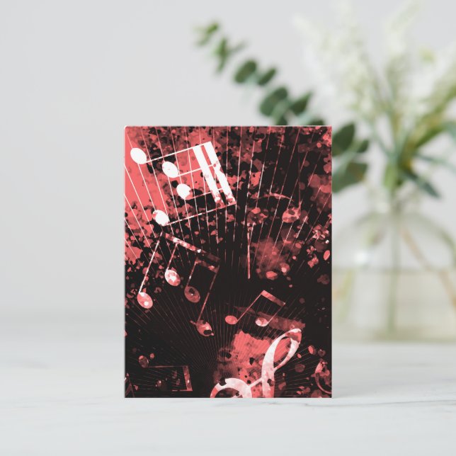 Cartão Postal De Festividades Ambiente Musical 4 (Em pé/Frente)