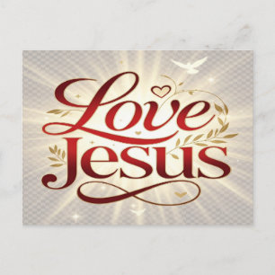Cartão Postal De Festividades Ame Jesus