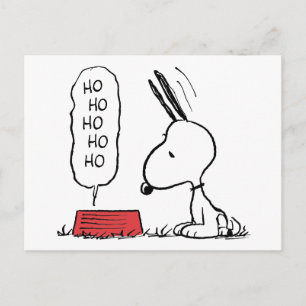 Cartão Postal De Festividades Amendoins Snoopy Ho Ho Comida Dish