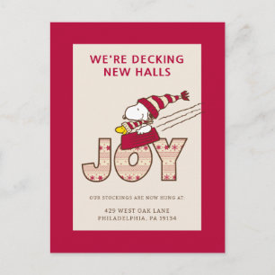 Cartão Postal De Festividades Amendoins   Snoopy & Woodstock Alegria no Passeio 