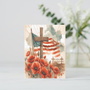 Cartão Postal De Festividades Americana Cross in Bloom