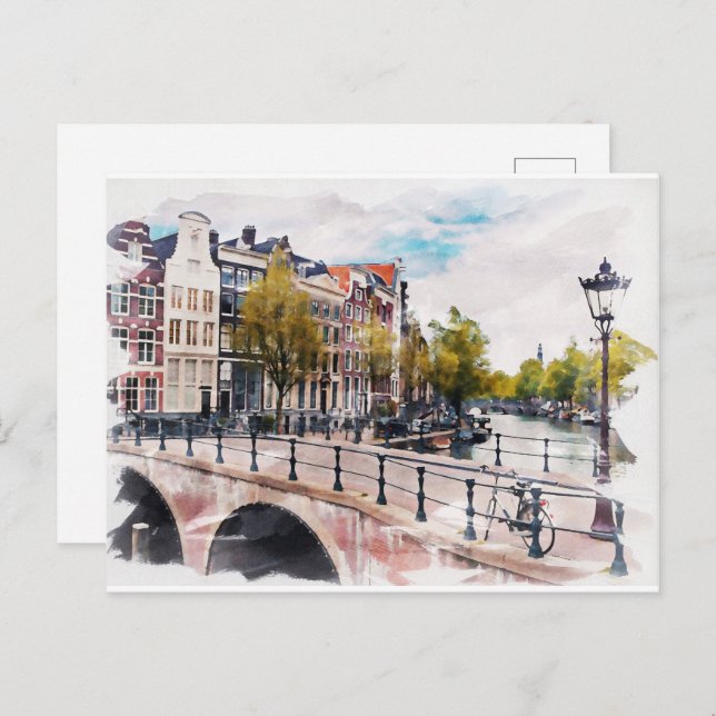 Cartão Postal De Festividades Amesterdã, Países Baixos (Frente/Verso)