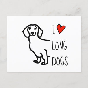 Cartão Postal De Festividades Amo Dachshund