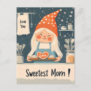 Cartão Postal De Festividades Amo-Te, Querida Mãe Design