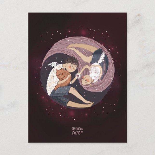 Cartão Postal De Festividades AMOR Dia de os namorados perfeito para casal (Frente)