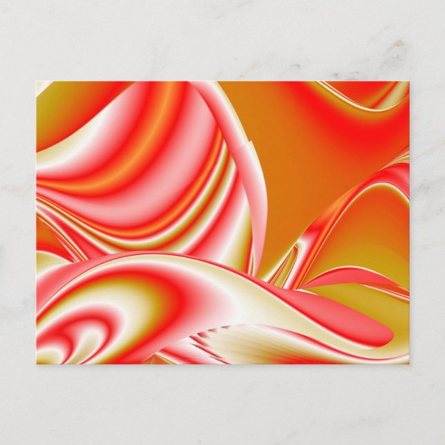Cartão Postal De Festividades Amor e Abstrato 3D Rainbowart Dourado (Frente)