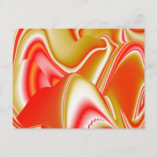 Cartão Postal De Festividades Amor e Abstrato 3D Rainbowart Dourado