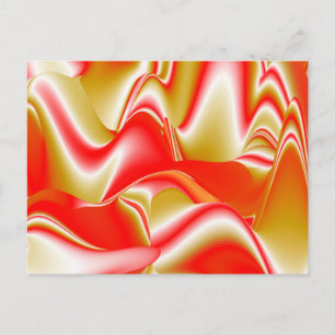 Cartão Postal De Festividades Amor e Abstrato 3D Rainbowart Dourado