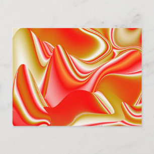 Cartão Postal De Festividades Amor e Abstrato 3D Rainbowart Dourado