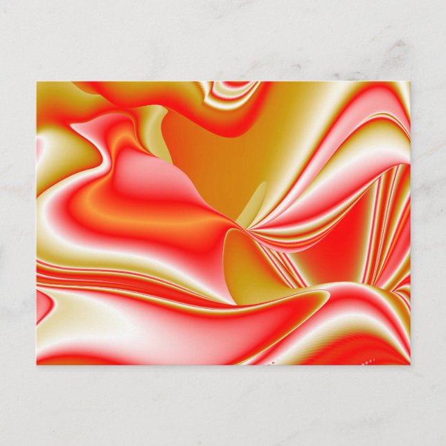 Cartão Postal De Festividades Amor e Abstrato 3D Rainbowart Dourado (Frente)