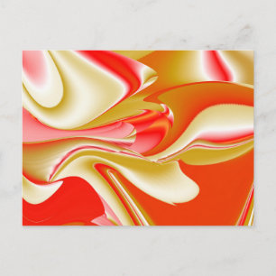 Cartão Postal De Festividades Amor e Abstrato 3D Rainbowart Dourado