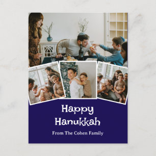Cartão Postal De Festividades Amor e Luz   Foto da família Hanukkah Collage