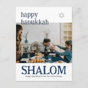 Cartão Postal De Festividades Amor e Luz Foto simples da família Hanukkah