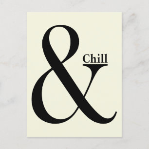 Cartão Postal De Festividades Ampersand Chill