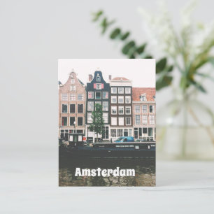 Cartão Postal De Festividades Amsterdã Lembrança de Viagem