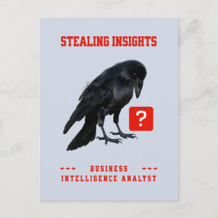 Cartão Postal De Festividades Analista de Inteligência de Negócios da Crow