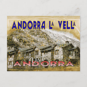 Cartão Postal De Festividades Andorra la Vella, da série Visita...