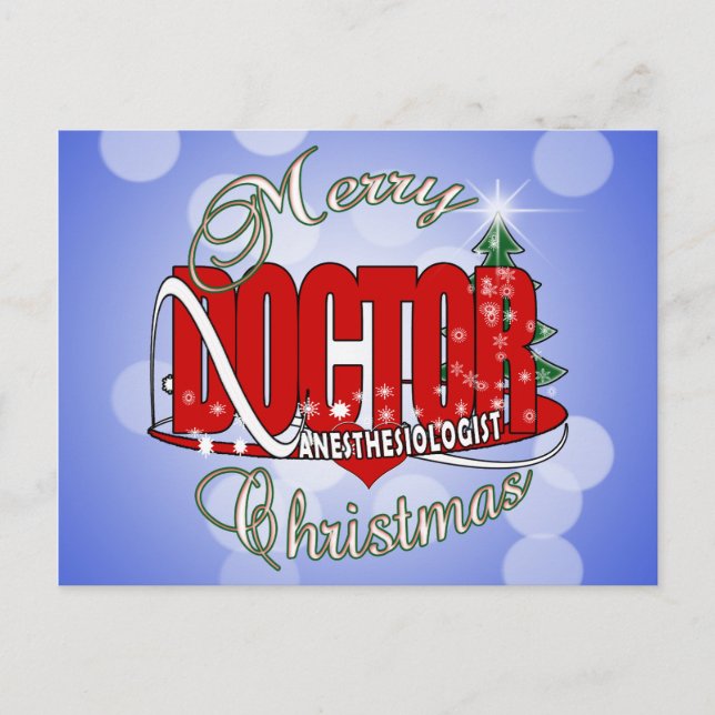 CARTÃO POSTAL DE FESTIVIDADES ANESTHESIOLOGIST DO NATAL (Frente)