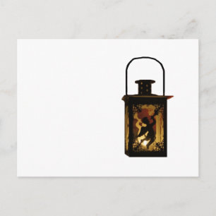 Cartão Postal De Festividades Angel Lanterna Natal