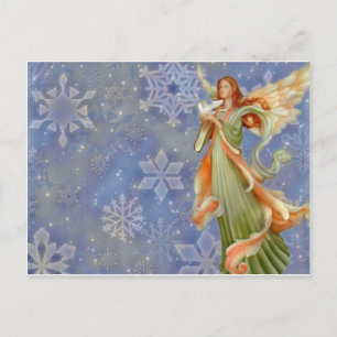Cartão Postal De Festividades Angel Natal