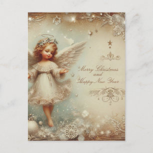 Cartão Postal De Festividades Angel Natal