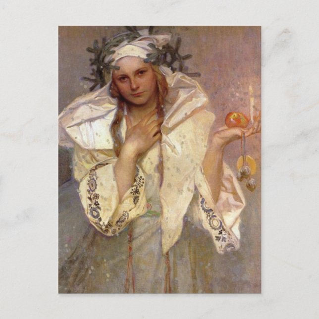 Cartão Postal De Festividades Angel Noel en Amerique (Frente)