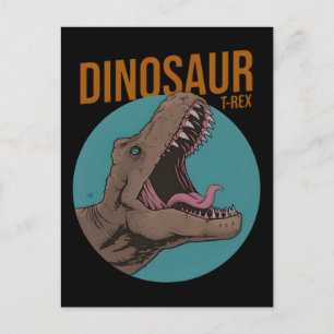 Cartão Postal De Festividades Animação de dinossauro, animação de trex