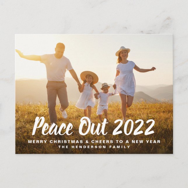 Cartão Postal De Festividades Animações de Natal de 2022 para o Peace Out (Frente)