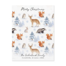 Animais da Floresta de Inverno Natal Vida Selvagem