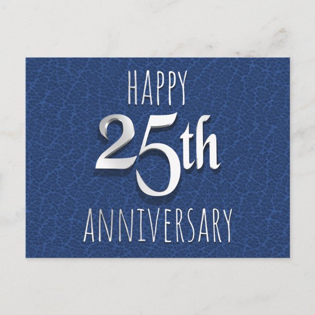 Cartão Postal De Festividades Aniversário de 25 (Frente)