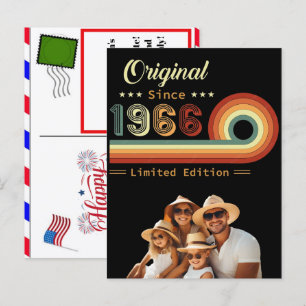 Cartão Postal De Festividades Aniversário de 60 anos de 1966 Personalizado, 4 de