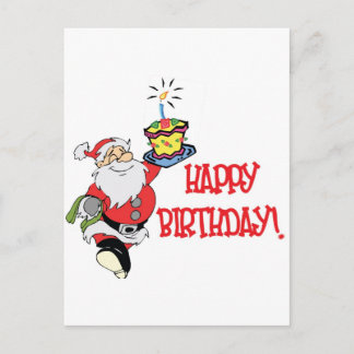 Cartão Postal De Festividades Aniversário de Natal