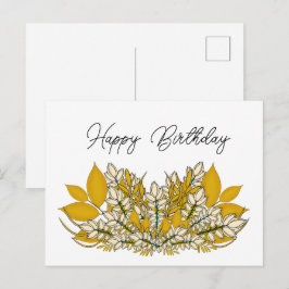 Cartão Postal De Festividades Aniversário de Outono