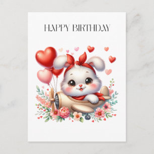 Cartão Postal De Festividades Aniversário do Piloto Coelhinho