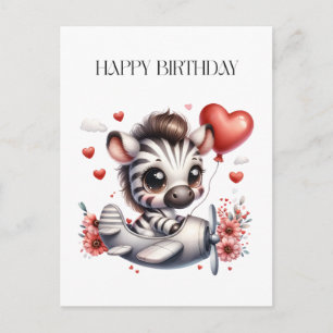 Cartão Postal De Festividades Aniversário do Piloto Zebra