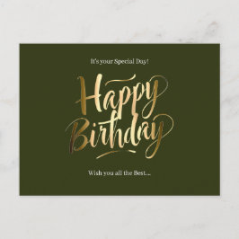 Cartão Postal De Festividades Aniversário Especial Dia