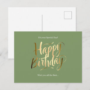 Cartão Postal De Festividades Aniversário Especial Feliz