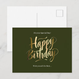Cartão Postal De Festividades Aniversário Especial Feliz Dia