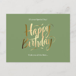 Cartão Postal De Festividades Aniversário Especial Feliz Dia