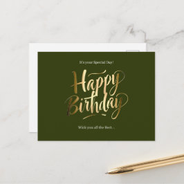 Cartão Postal De Festividades Aniversário Feliz Dia Especial