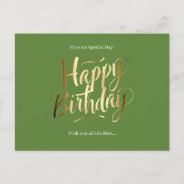 Cartão Postal De Festividades Aniversário Feliz Dia Especial