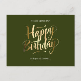 Cartão Postal De Festividades Aniversário Feliz Dia Especial