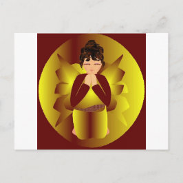 Cartão Postal De Festividades Anjo da Paz de Natal