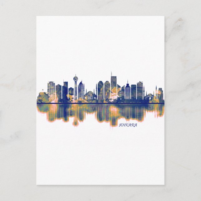 Cartão Postal De Festividades Ankara Skyline (Frente)