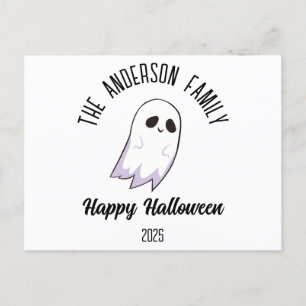 Cartão Postal De Festividades Ano do Nome Personalizado Fantasma do Fantasma do
