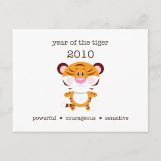Cartão Postal De Festividades Ano do Tigre 2010