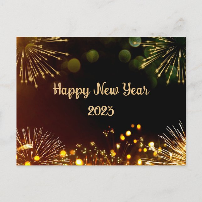 Cartão Postal De Festividades Ano Novo (Frente)