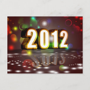 Cartão Postal De Festividades Ano Novo 2012