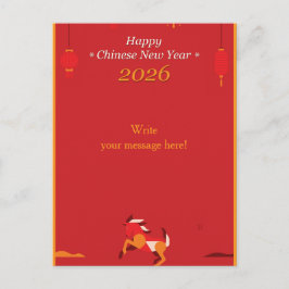 Cartão Postal De Festividades Ano Novo Chinês