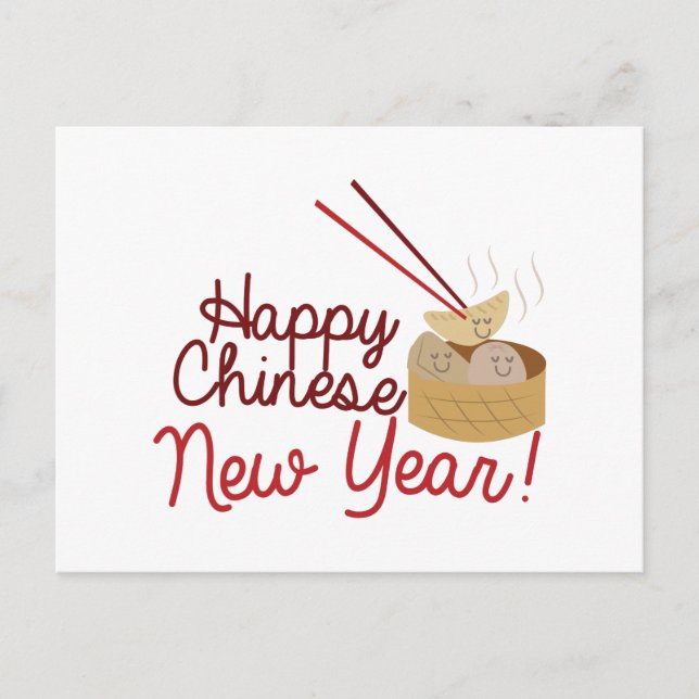 Cartão Postal De Festividades Ano Novo Chinês (Frente)